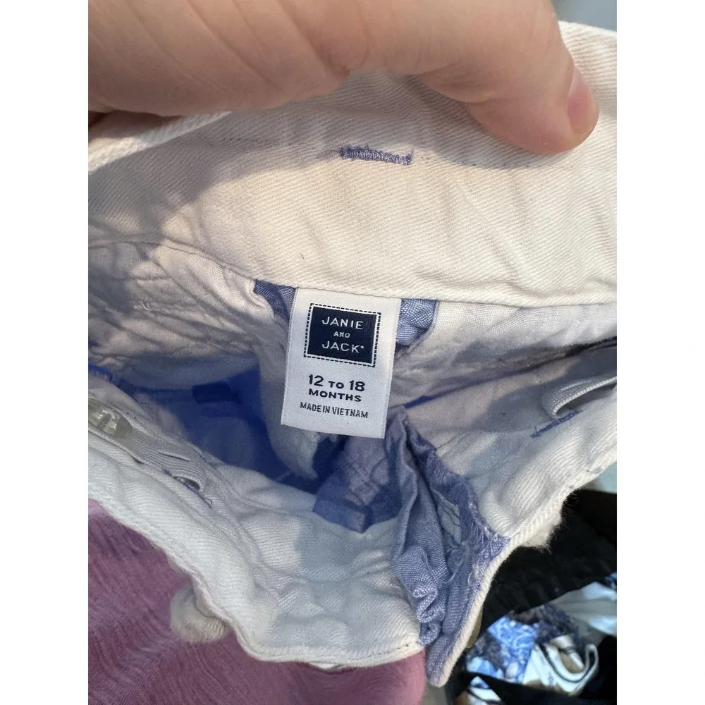 Janie And Jack Pants Baby Boys 12-18 Months Blue Drawstring Roll Cuff Khaki